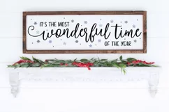 Christmas Sign SVG -It's The Most Wonderful Time Of The Year Product Image 3