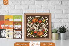 It’s Fall Y’all 3D Shadow Box SVG | Layered Autumn Papercut Product Image 1