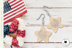 4th Of July Patriotic Earrings Laser Cut Designs Product Image 2