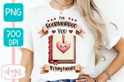 Valentines PNG design for book lovers, bookish shirt PNG Product Image 2