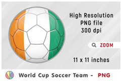 Ivory Coast National Team Soccer Ball. World Cup 2026 Product Image 1
