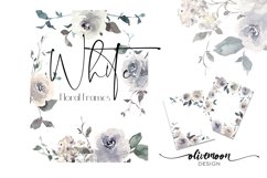 ivory white watercolor floral clipart