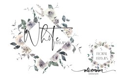 watercolor floral frames clipart