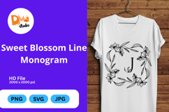 Sweet Blossom Line Monogram Product Image 1