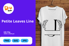 Petite Leaves Line Monogram Product Image 1