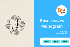 Rose Leaves Monogram Product Image 1