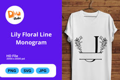 Lily Floral Line Monogram Product Image 1