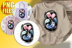 J Doodle Letter Cute Heart Cheerful Valentine! Product Image 1