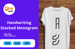 Handwriting Stacked Monogram Product Image 1