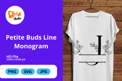 Petite Buds Line Monogram Product Image 1