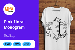 Pink Floral Monogram Product Image 1