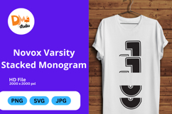 Handwriting Varsity Stacked Monogram Product Image 1