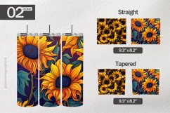 Sunflowers Pattern Tumbler Wrap| Tumbler Sublimation Wrap Product Image 1