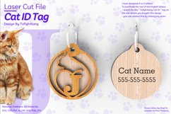 J | Cat ID Tag | Cat ID Tag Slide On Collar| laser cut | SVG Product Image 1