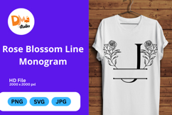 Rose Blossom Line Monogram Product Image 1
