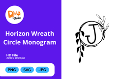 Horizon Wreath Circle Monogram Product Image 1