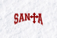 Santa Collegiate Christmas Text Design SVG for T-Shirts Product Image 2