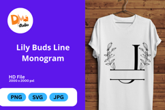 Lily Buds Line Monogram Product Image 1