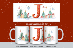 Christmas Mug Customizable Custom Winter Coffee Cup Letter J Product Image 1