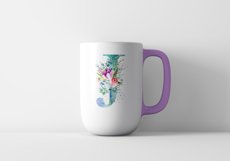 Spring Watercolor Letter. Monogram J. Sublimation Design. Product Image 5