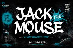 Jack The Mouse | Monoline Graffiti Tag Font for Urban Design Product Image 1
