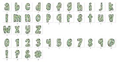 St Patrick&#039;s day Doodle Alphabet Shamrock Letters Hand Drawn Product Image 5