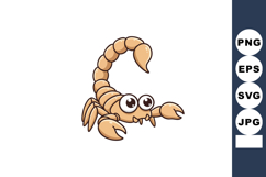 Scorpion vector illustration with cartoon style and big eyes Product Image 1