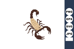 Scorpion vector illustration with beige body and dark brown Product Image 1
