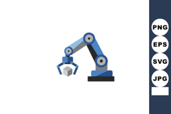 Robotic arm holding cube technology automation industrial de Product Image 1
