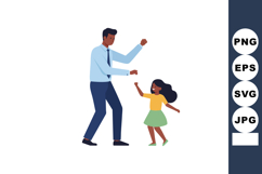 Father and daughter playing together happy family bonding mo Product Image 1