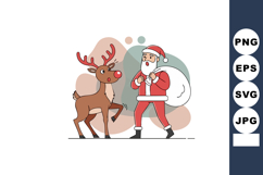 Santa Claus with red nose reindeer Christmas festive winter Product Image 1