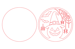 Jack-O'-Lantern Witch Hat laser cut SVG Product Image 2