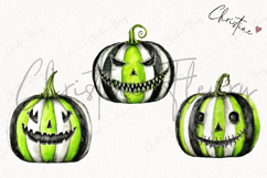 Whimsical Green Jack O Lanterns | Halloween Png Product Image 3