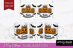 Jack-o-Lantern Halloween Mug Wrap Spooky Season Mug PNG Product Image 1