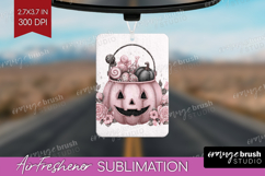 Jack-o-Lantern Cute Air Freshener PNG Pink Halloween PNG Product Image 1