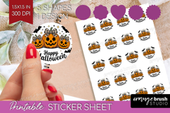 Jack-o-Lantern Halloween Round Sticker Spooky Season Sticker Product Image 1