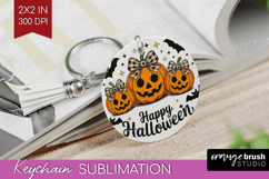 Jack-o-Lantern Halloween Keychain PNG Spooky Season Keychain Product Image 1