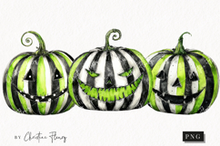 Whimsical Green Jack O Lanterns | Halloween Png Product Image 1