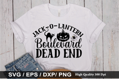 Jack-o-lantern boulevard dead end SVG - Halloween Design Product Image 1