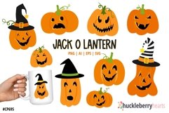 Jack-O-Lantern Clipart | Halloween SVG Set Product Image 1