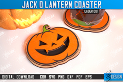 Jack o Lantern Drinks Coaster Laser Cut| Pumpkin |Halloween Product Image 1