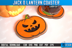 Jack o Lantern Drinks Coaster Laser Cut| Pumpkin |Halloween Product Image 1