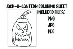 Jack-O'-Lantern Coloring Sheet for Kids Product Image 1
