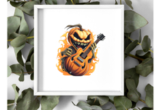 Halloween Music Clipart Bundle: 10 Rockstar Jsack o Lanterns Product Image 4