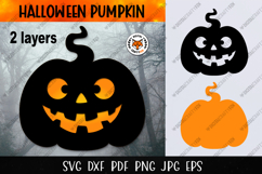 Halloween Pumpkin Laser Cut SVG, Jack O Lantern SVG Product Image 1