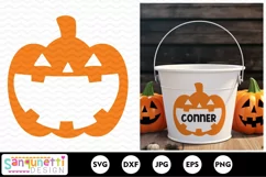 Jack-o-Lantern SVG on a personalized halloween bag