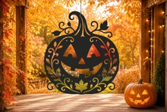Jack O Lantern SVG Laser Cut Ornament