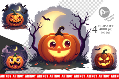 Halloween Jack Lantern Clipart Product Image 1