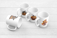 Jack O Lantern Clipart Bundle - 10 Witch Hat Transparent PNG Product Image 2