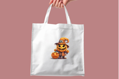 Jack O Lantern Clipart Bundle - 10 Witch Hat Transparent PNG Product Image 8